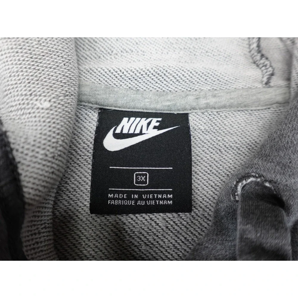Nike Hoodie Women 3X Grey French Terry‎ High-Low Split Hem CT6681-071